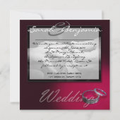 Het ruilen van Ringen met de Banden van de Weddens Kaart (Achterkant)