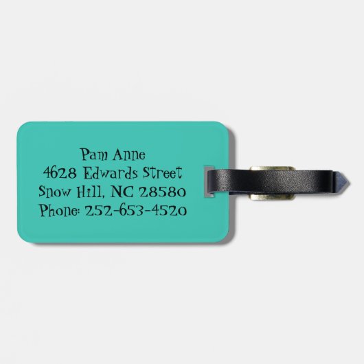 Het ruimte Label van de Bagage van het Huis van de Bagagelabel (Achterkant horizontaal)