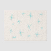 Het ruimte Turkooise Papieren zakdoekje Starbursts Tissuepapier (Voorkant)