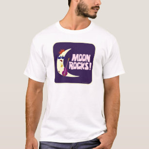 Het ruimteontwerp van de Cartoon van de Moon Rocks T-shirt