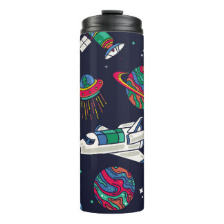 Het ruimteschip in Galaxy vormt een naadloos patro Thermosbeker