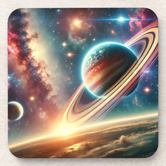 Het ruimtethema van het universum drinkt onderzett bier onderzetter (Voorkant)