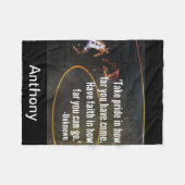 Het ruitercitaat neemt Pride Fleece Blanket (Voorkant (Horizontaal))