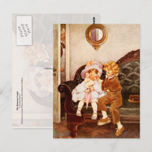 Het Runaway Couple Briefkaart (Voorkant / Achterkant)