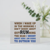 Het runnen gaat over het slaan van de concurrentie briefkaart (Staand voorkant)