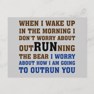 Het runnen gaat over het slaan van de concurrentie briefkaart