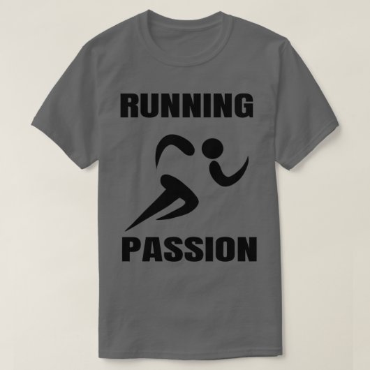 Het runnen is mijn passie t-shirt (Design voorkant)