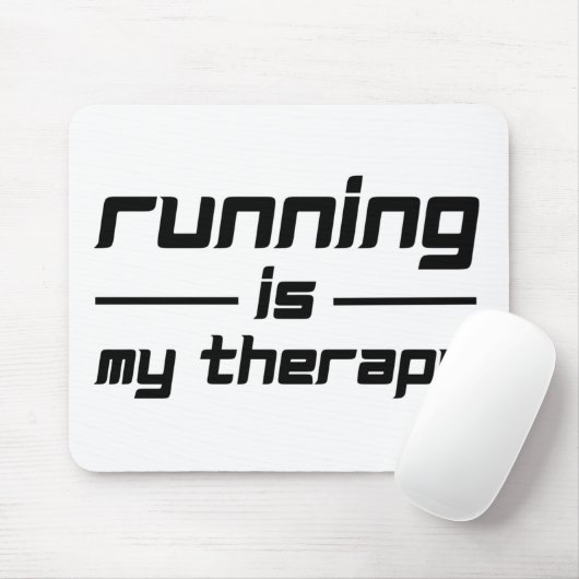 Het runnen is mijn therapie muismat (Met muis)