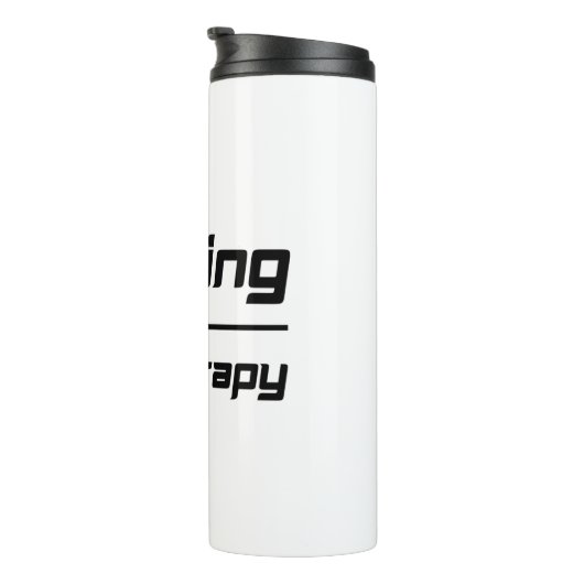 Het runnen is mijn therapie thermosbeker (Geroteerd rechts)