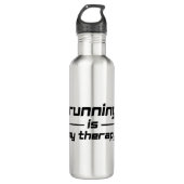 Het runnen is mijn therapie waterfles  (Voorkant)