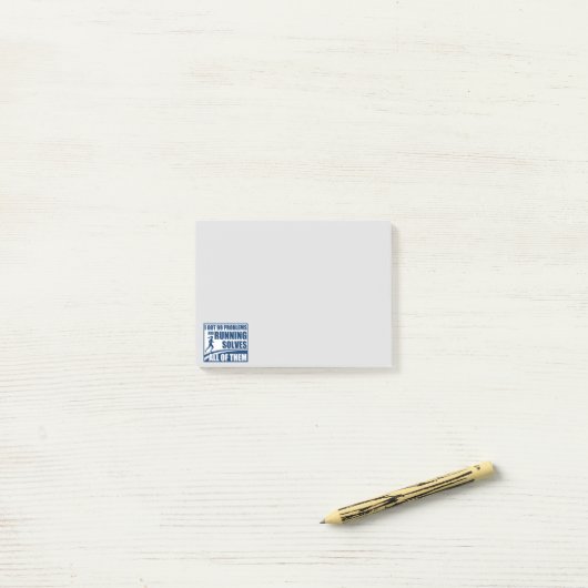 Het runnen lost allen op post-it® notes (Op bureau)
