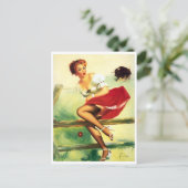 Het runnen met de Pijn van de Bulls omhoog Briefkaart (Staand voorkant)