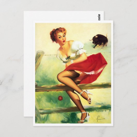 Het runnen met de Pijn van de Bulls omhoog Briefkaart (Voorkant / Achterkant)