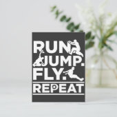 Het runnen van Athlete-springtocht Freerunner Run  Briefkaart (Staand voorkant)