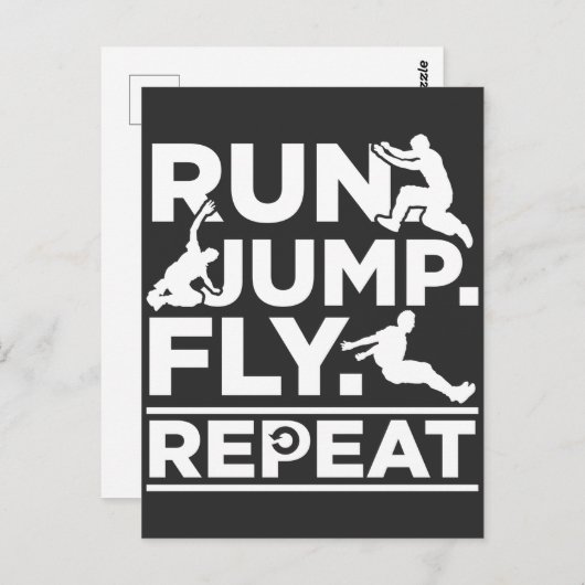 Het runnen van Athlete-springtocht Freerunner Run  Briefkaart (Voorkant / Achterkant)