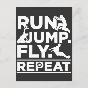 Het runnen van Athlete-springtocht Freerunner Run  Briefkaart