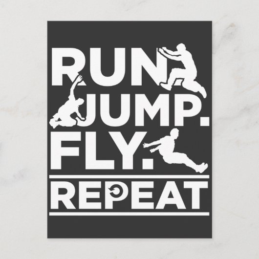 Het runnen van Athlete-springtocht Freerunner Run  Briefkaart (Voorkant)