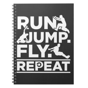 Het runnen van Athlete-springtocht Freerunner Run Notitieboek