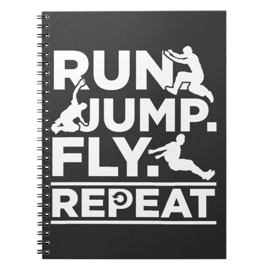 Het runnen van Athlete-springtocht Freerunner Run Notitieboek (Voorkant)