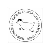 Het runnen van de Kip Bedrijfs Adres Eierkarton Rubberstempel (Afrduk)