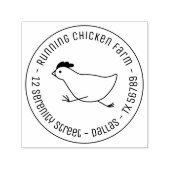 Het runnen van de Kip Bedrijfs Adres Eierkarton Zelfinktende Stempel (Design)