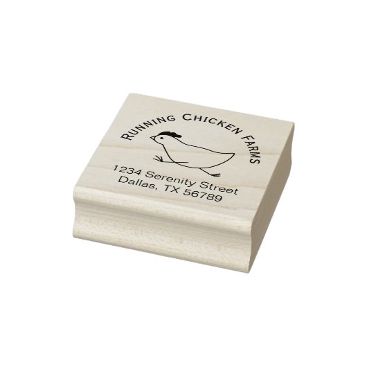 Het runnen van de Kip BedrijfsAdres van de Logo Ei Rubberstempel (Stempel)