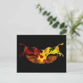 Het runnen van de stieren briefkaart (Staand voorkant)