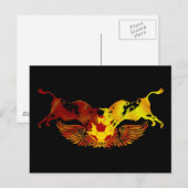 Het runnen van de stieren briefkaart (Voorkant / Achterkant)