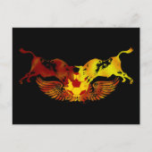 Het runnen van de stieren briefkaart (Voorkant)