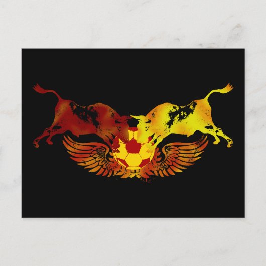 Het runnen van de stieren briefkaart (Voorkant)