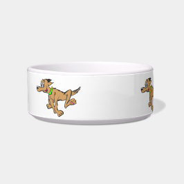 Het runnen van Dog Cartoon  Pet Bowl Voerbakje