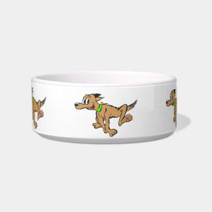 Het runnen van Dog Cartoon Pet Bowl Voerbakje