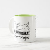 Het runnen van Dog gemakkelijk door Dulcimeerspele Tweekleurige Koffiemok (Voorkant links)