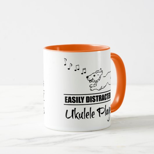 Het runnen van Dog gemakkelijk door Ukulele Speler Mok (Voorkant rechts)