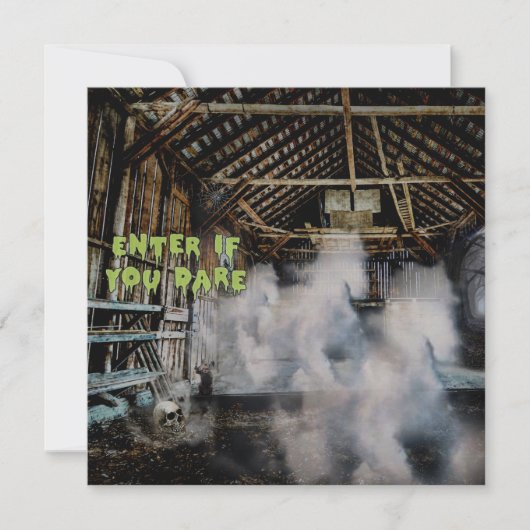 Het runnen van geesten van paarden Scary Barn Hall Kaart (Voorkant)