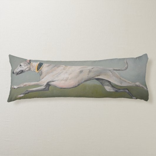 Het runnen van Greyhound Dog Art Body Pillow Lichaamskussen (Voorkant)