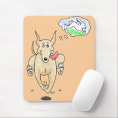 Het runnen van Greyhound Mousepad Muismat (Met muis)