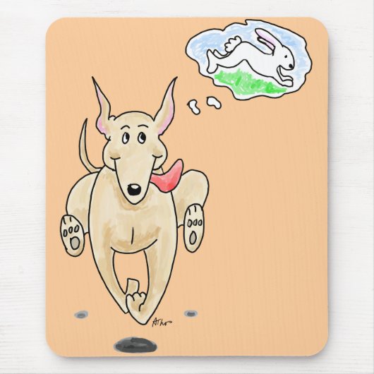 Het runnen van Greyhound Mousepad Muismat (Voorkant)
