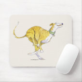 Het runnen van Greyhound Mousepad Muismat (Met muis)