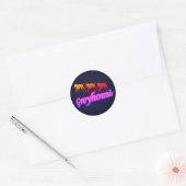 Het runnen van Greyhound Silhouettes Rainbow Ronde Sticker (Envelop)