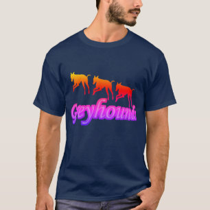 Het runnen van Greyhound Trio Silhouette Rainbow T-shirt
