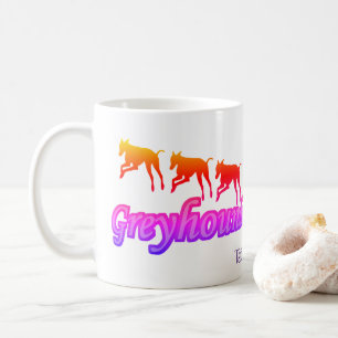 Het runnen van Greyhounds Rainbow Personalized Koffiemok