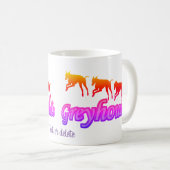 Het runnen van Greyhounds Rainbow Personalized Koffiemok (Voorkant rechts)
