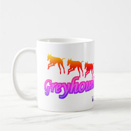 Het runnen van Greyhounds Rainbow Personalized Koffiemok