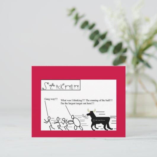 Het runnen van het Briefkaart van de Bulls.. (Staand voorkant)