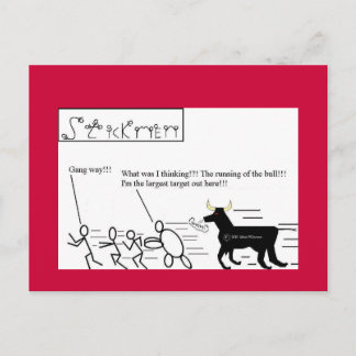 Het runnen van het Briefkaart van de Bulls..