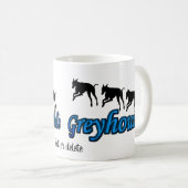 Het runnen van Hondenliefhebber Greyhounds Geperso Koffiemok (Voorkant rechts)