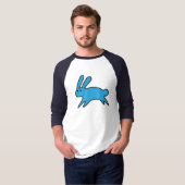 Het runnen van Little Blue Bunny T-Shirt (Voorkant volledig)