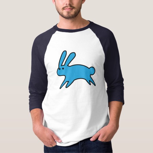 Het runnen van Little Blue Bunny T-Shirt (Voorkant)