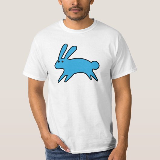 Het runnen van Little Blue Bunny T-Shirt (Voorkant)
